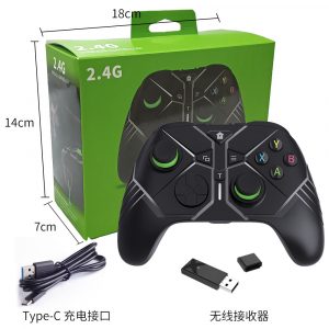 Wireless Controller Replacement for Xbox One Controller,2.4G Wireless Gamepad Joystick with Dual Vibration and Built-in 500mAh Rechargeable Battery Compatible with Xbox one